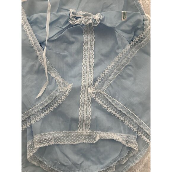 Blue Lace Baby Swaddle Blanket - Picture 3 of 3